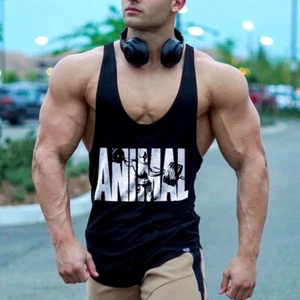 Camiseta sin mangas para hombre ANIMAL gimnasio espalda en Y culturismo entrenamiento atlético fitness - Imagen 1 de 9