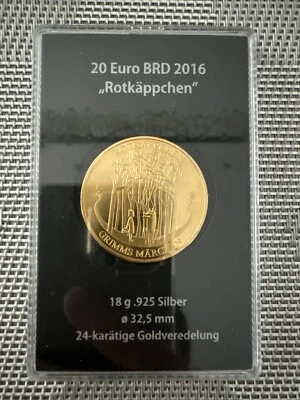 20 Euro MÜNZE BRD 2016 "Rotkäppchen" mit Kapsel/Blister - Bild 1 von 2
