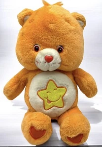 Vintage 2003 Care Bears Laugh A Lot Bär 12 Zoll Plüschbär gelb orange - lesen - Bild 1 von 11