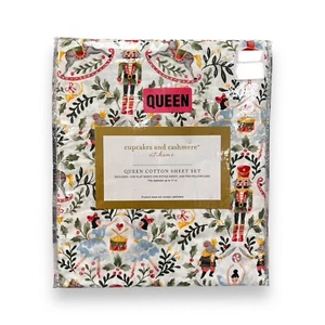 Cupcakes & Cashmere Queen Sheets Christmas Holiday Nutcracker Ballerina Mouse - Picture 1 of 3