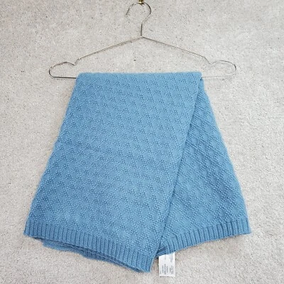 Carter’s Baby Blanket Blue One Size Boys Knit Ribbed Texture 40" x 30” Soft Cozy - Image 1 of 4