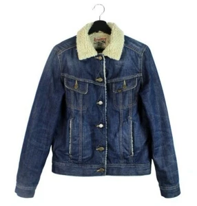 LEE Storm Rider Sherpa Denim jacket women's jeans winter warm Poland Size M - Picture 1 of 9