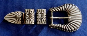 DESIGNER Signed STERLING MANUFACTURED Vintage 4 PIECE RANGER SET 1981 - Picture 1 of 3
