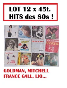 LOT de 12 TUBES 80s 45t ♦ GOLDMAN, BASHUNG, LIO, MITCHELL, ROCKAMADOUR, T'ES OK - Bild 1 von 13