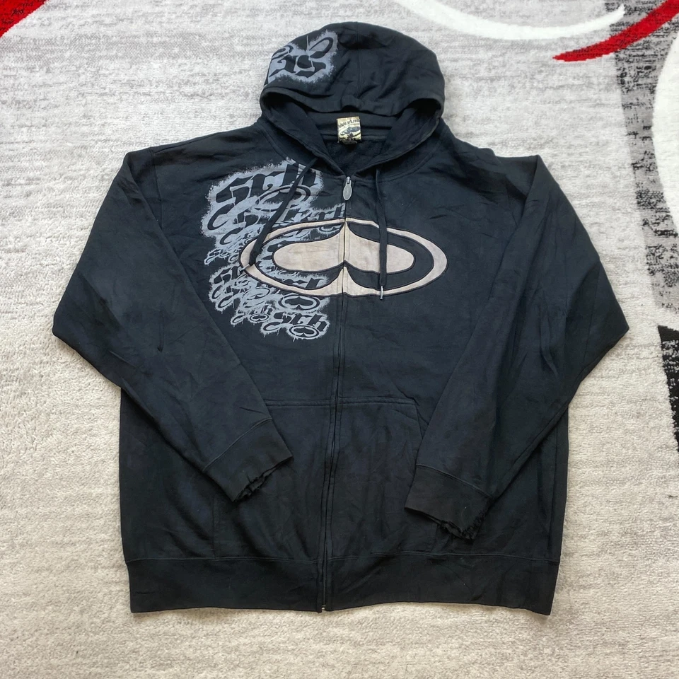 Vintage SRH Full Zip Hoodie 2XL XXL Black Gray Y2K Rap Hip Hop Skate Grunge Mens - Image 1 of 4