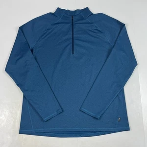 REI Shirt Mens Large Blue 1/4 Zip Baselayer Golfing Running Workout Gym Hiking - Picture 1 of 12