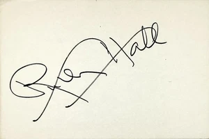 RUTH HALL  Signed Autographed 4"x 6" INDEX CARD Strawberry Roan MONKEY BUSINESS - Picture 1 of 6