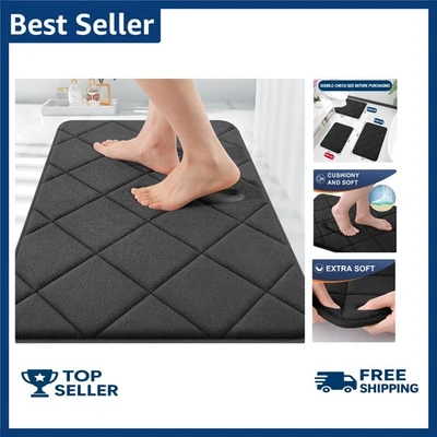 OLANLY Memory Foam Bath Mat 30X20, Ultra Soft and Absorbent Bathroom Rugs, Machi - Image 1 of 4