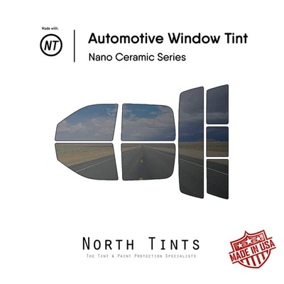 Tinte de ventana precortado nano cerámica para Dodge Ram 2006-2008 4 puertas doble y mega cabina Foto 1 de 4