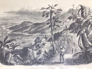 Antique Woodblock Engraving Print India Himalaya  View Cassells Book - Picture 1 of 3