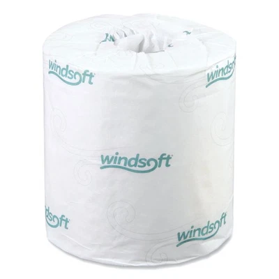 Windsoft 2405 2 层独立包装浴巾 - 白色 (48 卷/CT) 全新 — 第 1/4 张图片