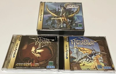 Panzer Dragoon 1 2 3 I II III Zwei Azel Set Lot 3 Sega Saturn SS Japan Ver - Image 1 of 4