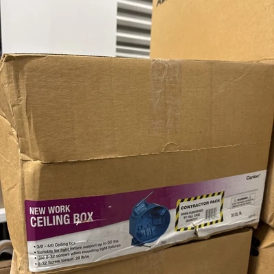 QTY 75 Carlon 1-Gang 20 cu. in. New Work Electrical Ceiling Box w/Captive Nails - Image 1 of 4