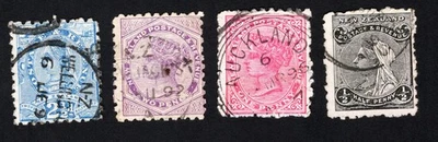 New Zealand 1891 set of stamps SG# W12b 217-220 used CV=11.9$ - Image 1 of 2