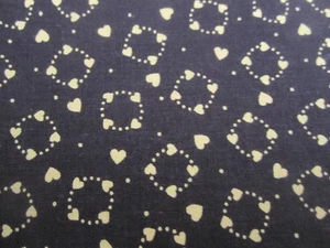 Fabric Traditions Cotton Fabric 1994  White Blue Hearts Squares 1yd 14"  x 44 - Picture 1 of 7