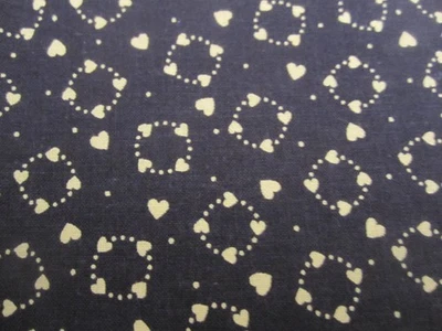 Fabric Traditions Cotton Fabric 1994  White Blue Hearts Squares 1yd 14"  x 44 - Image 1 of 4