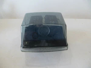 Vintage Rolodex Black Plastic Card File w/ Dividers - NEVER USED - Foto 1 di 5