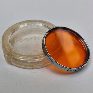 Kodak Vintage FIV/32 -1.5L=3x Orange Glass Filter With Keeper Case, Excellent - Picture 1 of 14