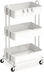 Carrello con ruote utility in metallo resistente a 3 livelli Simple Houseware - Foto 1 di 5