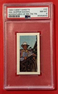 1960 Cadet Sweets #44 Hal Hopper Shows… Adventure Rin Tin Tin PSA 8 NM-MT - Picture 1 of 2