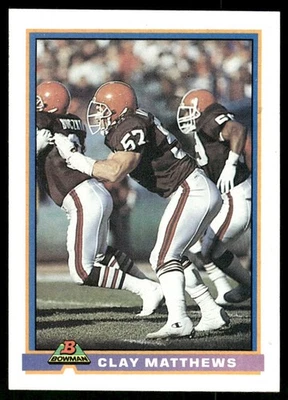 1991 Bowman Clay Matthews Cleveland Browns #95 - Image 1 of 2