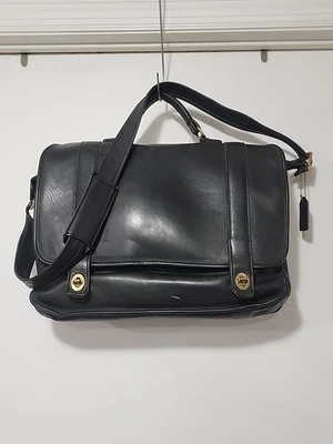 VTG Coach USA MADE Essex Briefcase Black #5274 Double Turnlock With Og Charm Tag - Image 1 of 4