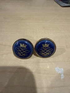 Vintage ROYAL COPENHAGEN Porcelain Swank Cufflinks - Picture 1 of 2