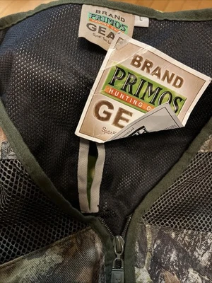 Brand Primos Gear Bow Hunting Vest Large New With Tags Speak The Language Camo - Image 1 of 4