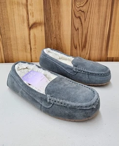 Mocasín para mujer Stars Above Gemma gris gamuza cuero talla 7 - Imagen 1 de 8