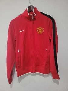 Nike Manchester United Zip Up Red & Black & White Size S - Picture 1 of 9