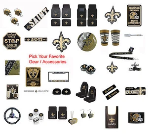 New NFL New Orleans Saints Pick Your Gear / Car Accessories Official Licensed - Picture 1 of 35