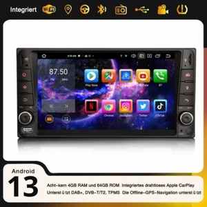 8-Kern Android 14 Carplay Autoradio Navi BT Toyota RAV4 Hilux Vios Corolla Prado - Bild 1 von 20