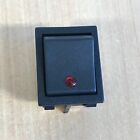 Elektra Microcasa Black Red LED Bipolar On/OFF Switch - Made In Italy (01603035)