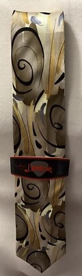 NUEVO CON ETIQUETAS - Corbata Jerry Garcia Colección de Muebles Modernos para Hombre 50, Dorada, Tostada y Negra Foto 1 de 4