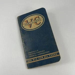 Vintage VC Virginia Carolina Fertilizer Advertising Pocket Memo Book 1939-40 - Picture 1 of 9