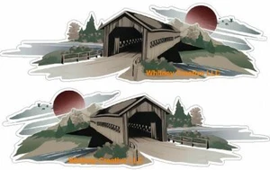 Calcomanía con letras gráficas para autocaravana Cedar Creek Mountain Scene izquierda/derecha 74"X22,5" cada una - Imagen 1 de 1