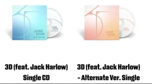 Jungkook 3D (feat. Jack Harlow) Single CD-Regular and Alt. Ver. 2 pack- Preorder - Picture 1 of 1