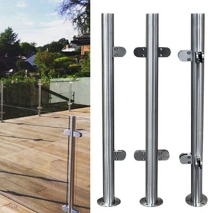 Glass Railing Post Stainless Glass Clamp Post Glass Panels Deck Railing USA - Picture 1 of 25