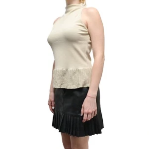 Sarah Pacini Designer Beige Top Blouse One Size Made in Italy - Picture 1 of 8