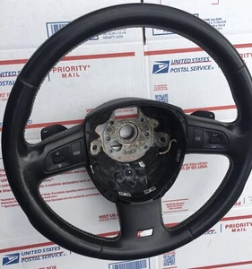 05-10 Audi A6 S6 C6 4F Volante Cosido 3 Radios Palanca de Cambios Interruptores - Imagen 1 de 12