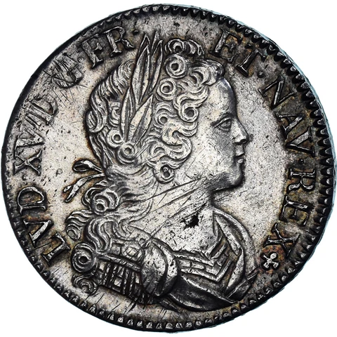 [#1175591] Coin, France, Louis XV, Écu de France-Navarre, 1719, Paris, EF, Sil Cover