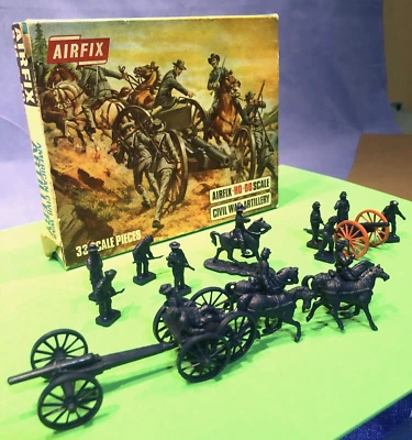 Vintage Civil War Artillery  HO & 00 AIR FIX Pat. No. S14-59 in Original Box Foto 1 de 4