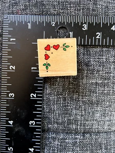 Hero Arts Rubber Stamp A066 Country Heart Border Corner Love Note 1995 NEW VTG - Picture 1 of 4