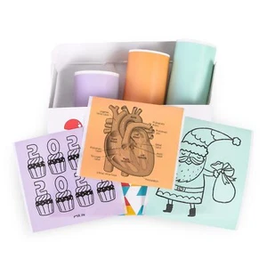 T02/M02X/M02L Papier Thermique Violet/Vert/Orange-20 ans Collant 50mmx3.5m po... - Photo 1/9
