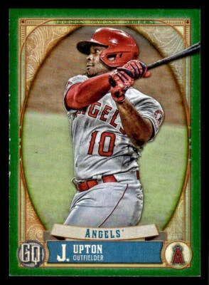 2021 Topps Gypsy Queen #122 Justin Upton Green Card Los Angeles Angels - Image 1 of 2