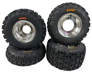 DWT Front Rear Wheels Sunf A027 Tires Rims Suzuki LT500 LT250 500 250 500R 250R - Picture 1 of 8