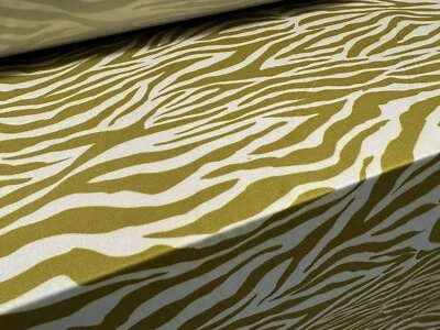 Soft Touch Stretch Spandex Jersey Fabric, Per Metre - Zebra print - Chartreuse - Image 1 of 4