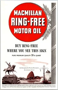 PRINT AD 1944 Macmillan Petroleum Ring-Free Motor Oil Rio de Janeiro 6 x 9 - Picture 1 of 3