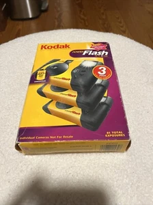Kodak Max One Time Use Camera 3 Pack Power Flash Exp 03/2006 3x27 Exposure - Picture 1 of 6