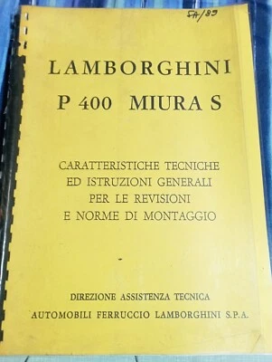 Manuale tecnico Lamborghini p400 Miura s - Immagine 1 di 2